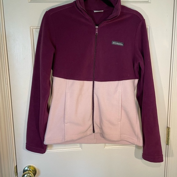 Columbia purple and pink fleece zip up jacket | S - Picture 1 of 6